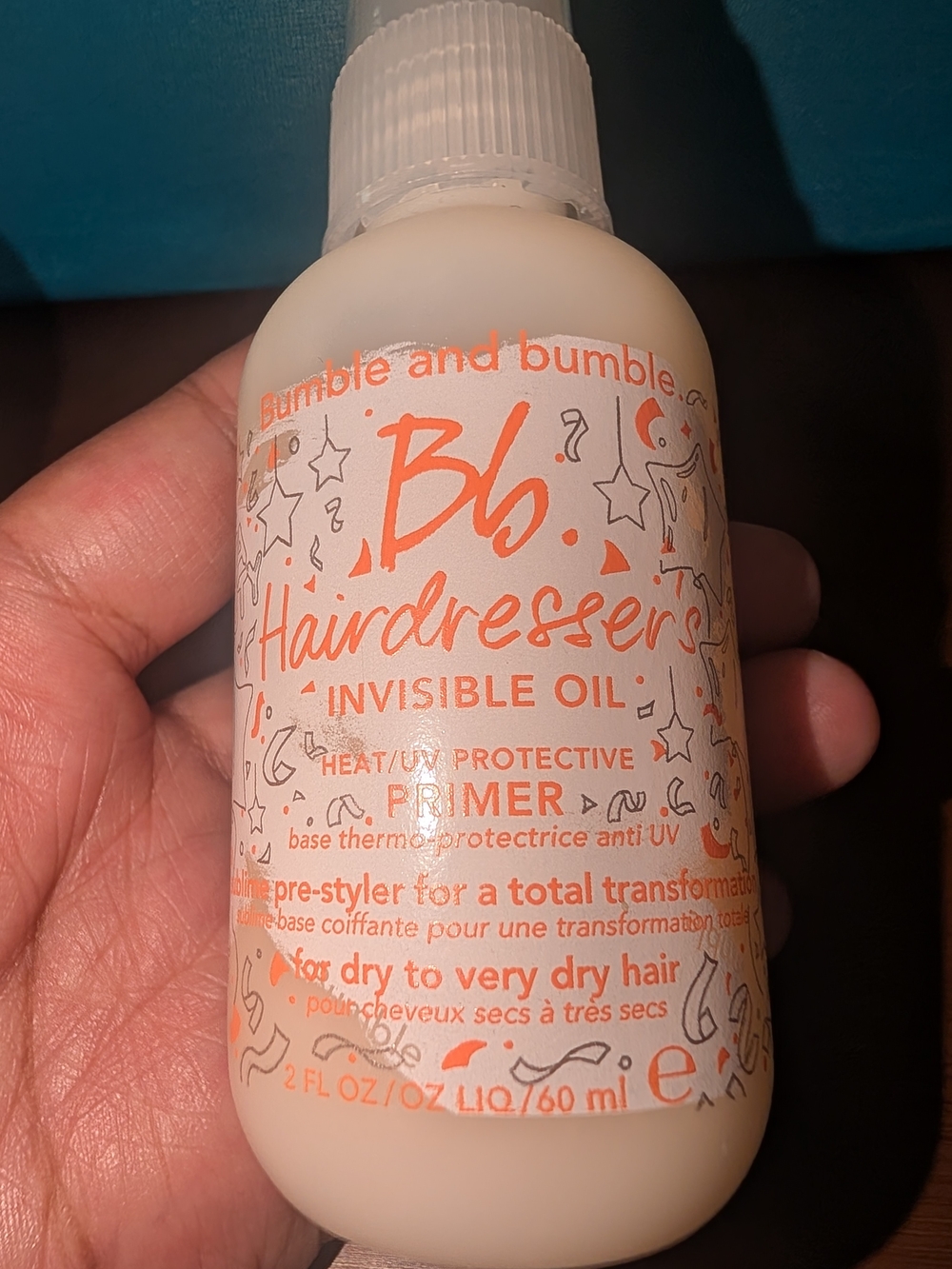 Bumble and bumble Hairdresser's Invisible Oil Primer - White with Orange Print